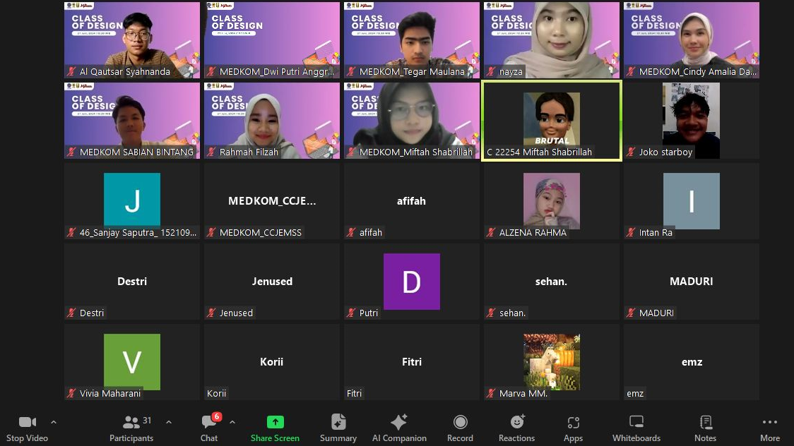 CLASS OF DESIGN: BUILD YOUR DESIGN SKILL WITH PK IMM FK UMSU